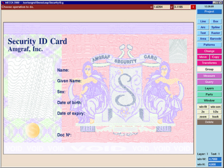 MECCA 2000 has a Colorful Graphical Interface for the Forms Designer